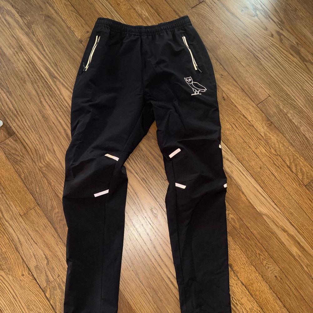 OVO Black Sweatpants with Owl Emblem S